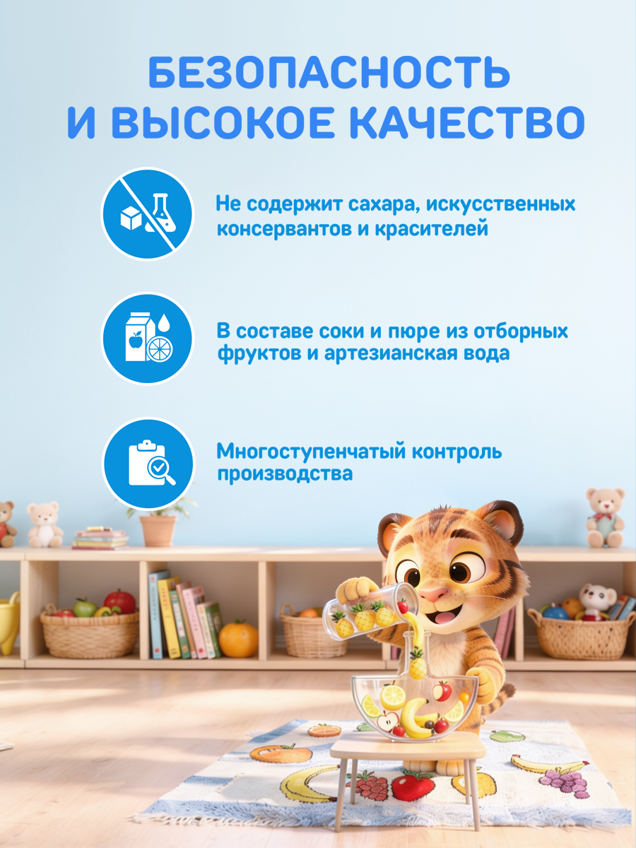 Нектар Дары Кубани Яблоко Банан Лимон Манго Маракуйя с 12 мес 0.2 л 15 шт. - фото 7