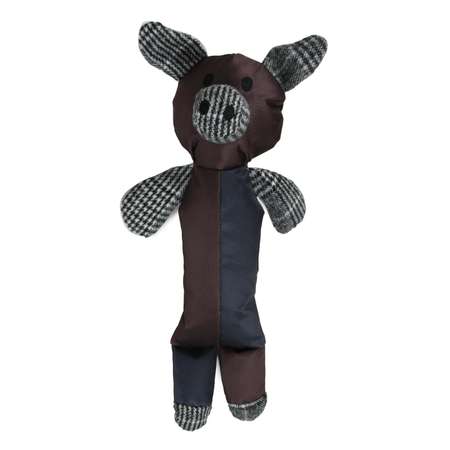 Игрушка для собак Barbaks Поросенок прочный пищащий 41*22см Серо-Коричневый