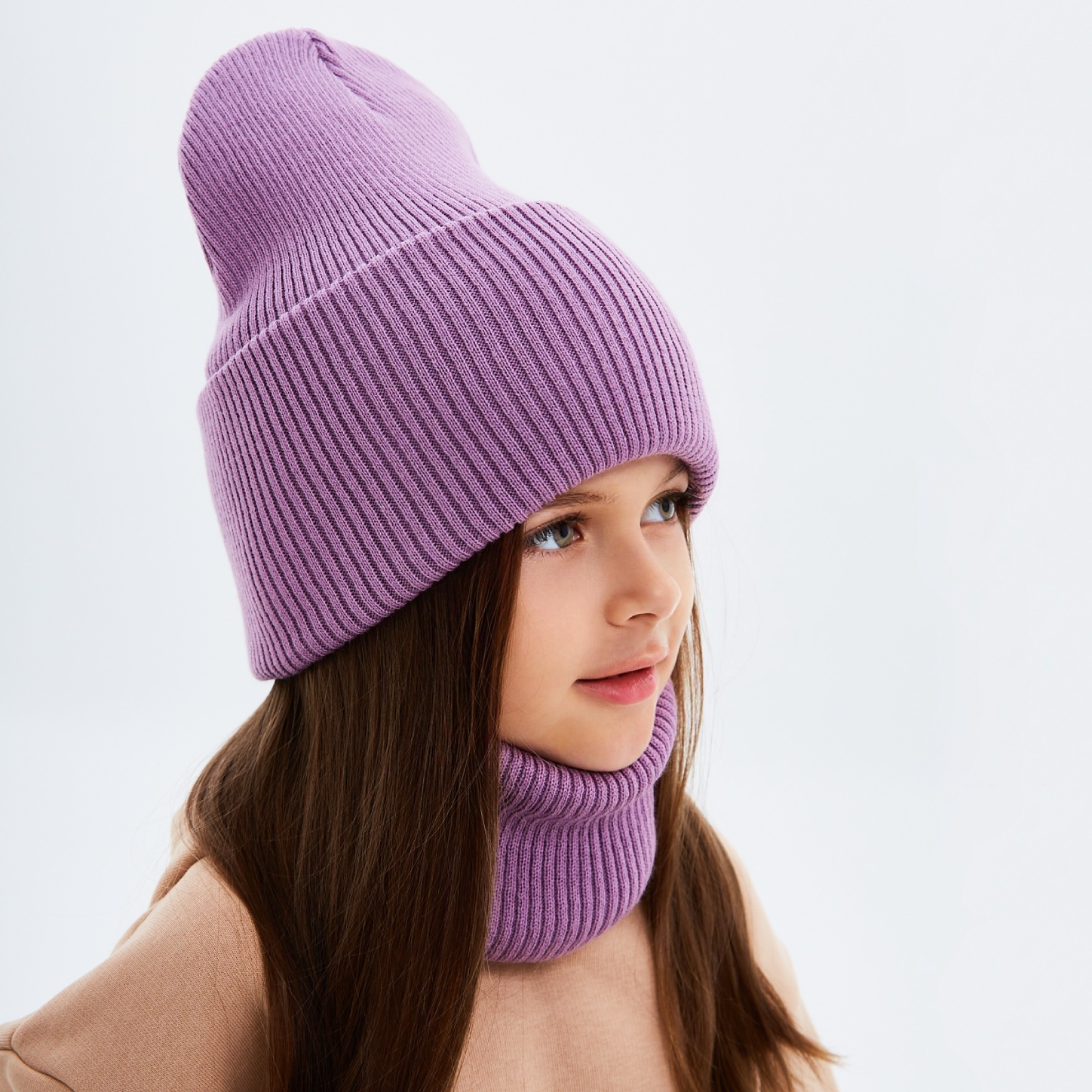Шапка и снуд KUBRIO KU-H-72-lopataG-Purple - фото 5