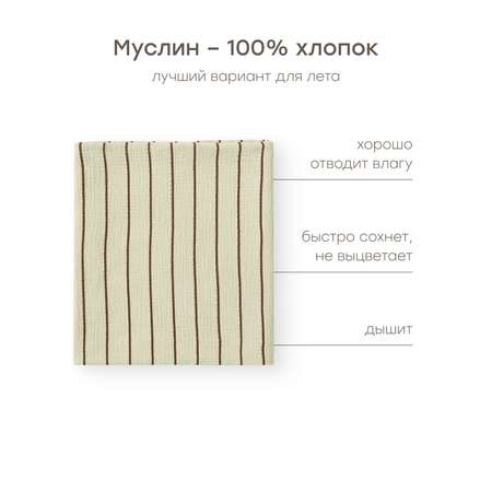 Пеленка муслиновая Happy Baby для новорожденных 120х100 см