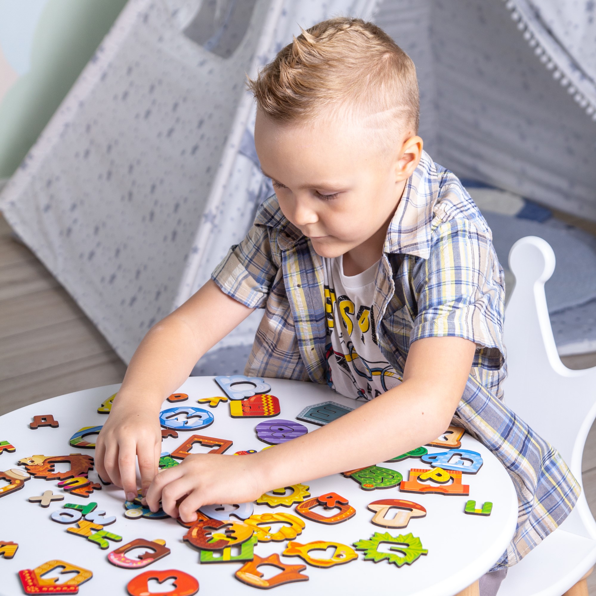 Игрушка WOODLANDTOYS сортер Азбука - фото 6