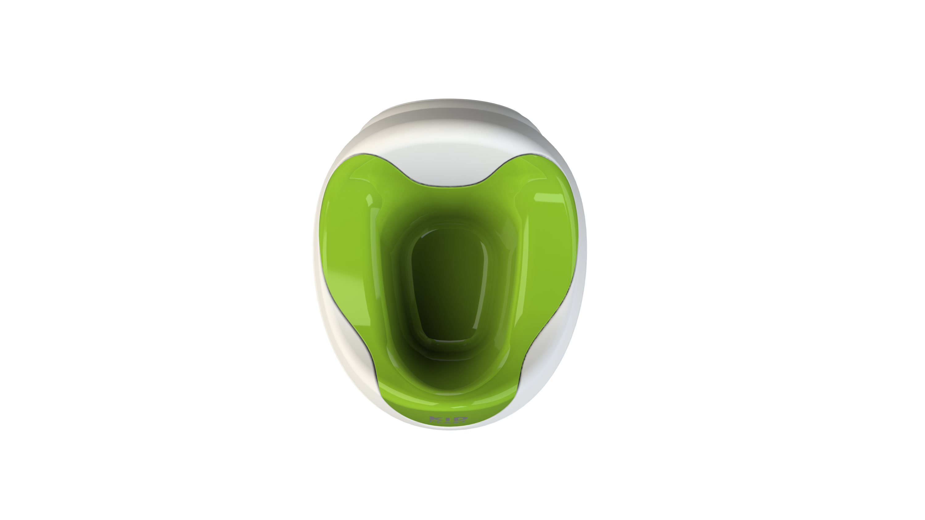 Горшок туалетный KidPlast Oxima белый зеленый - фото 3