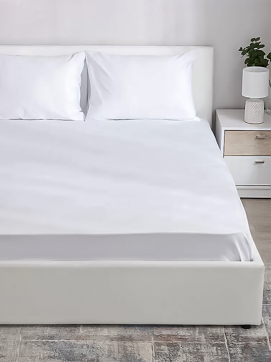 Простыня BRAVO поплин белый 150 x 215 см 1 шт. - фото 1