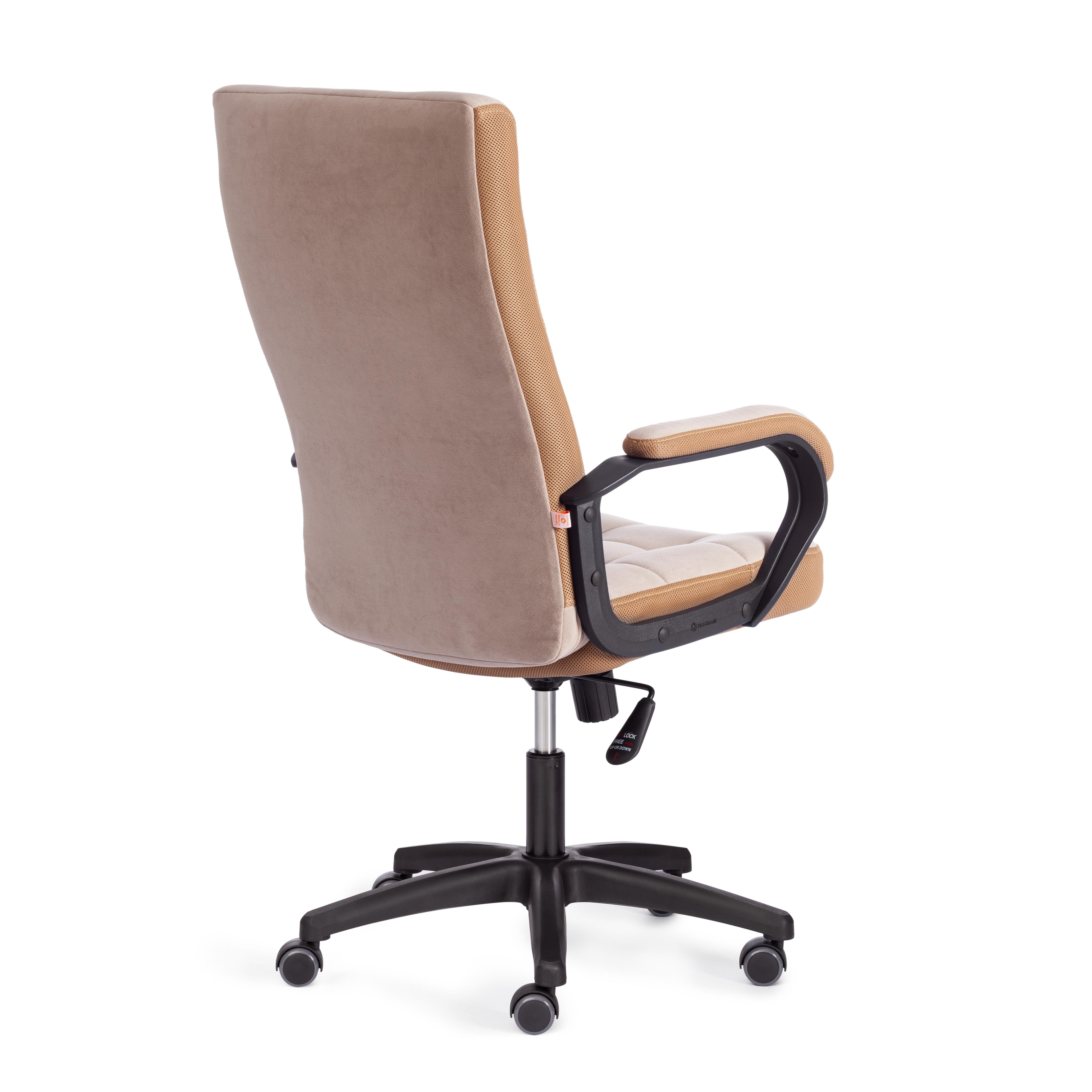 Компьютерное кресло TETCHAIR флок/ткань бежевый/бронза - фото 12