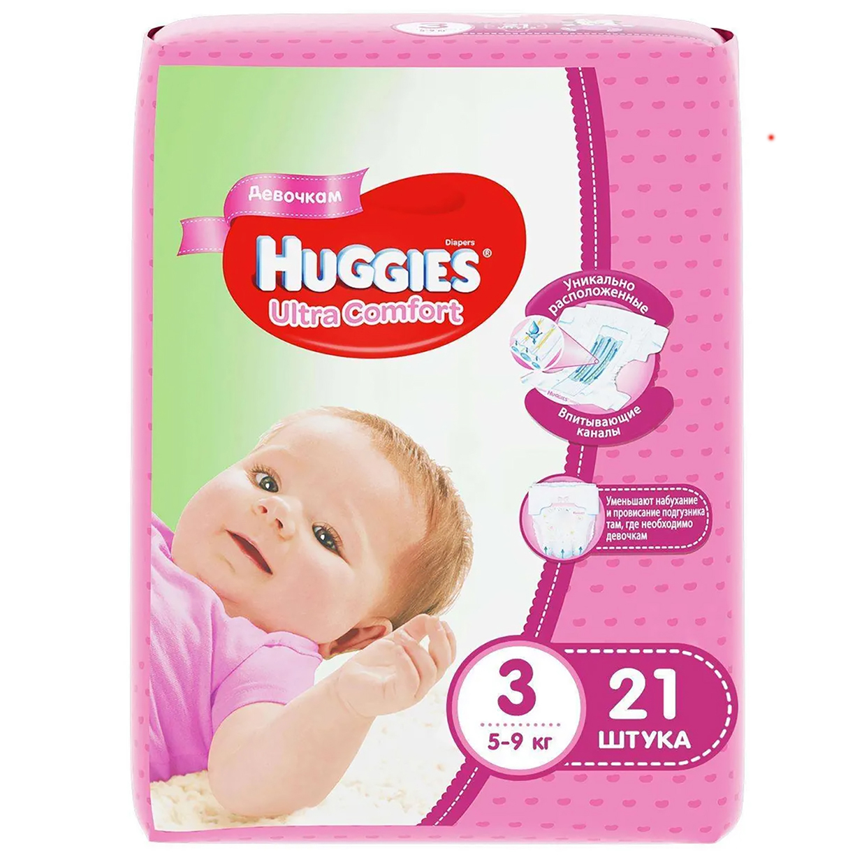 Подгузники Huggies Ultra Comfort для девочек 3 (5-9 кг) 21 шт. - фото 15