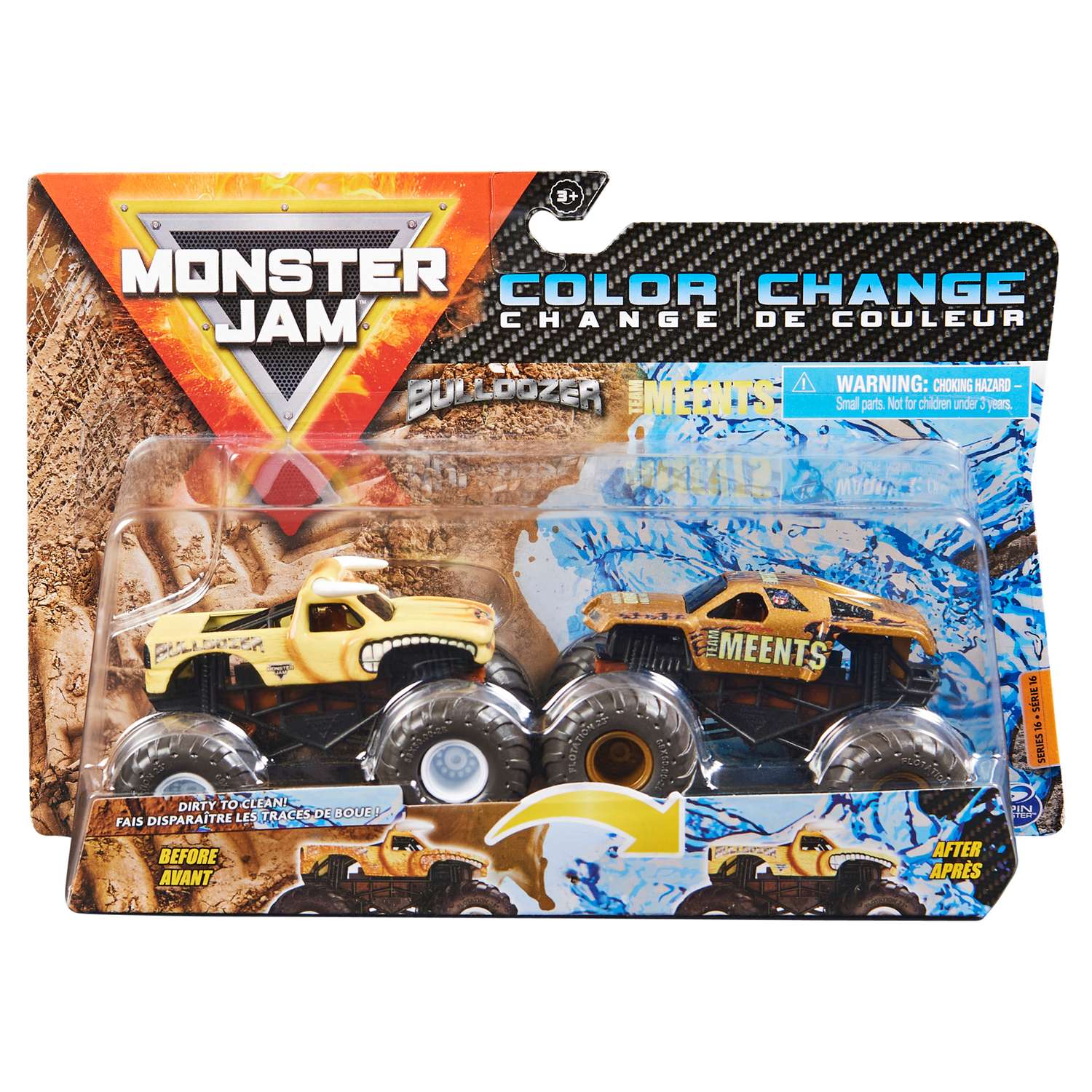 Внедорожник Monster Jam BulldozerVTeamMeents 1:64 6044943 - фото 4