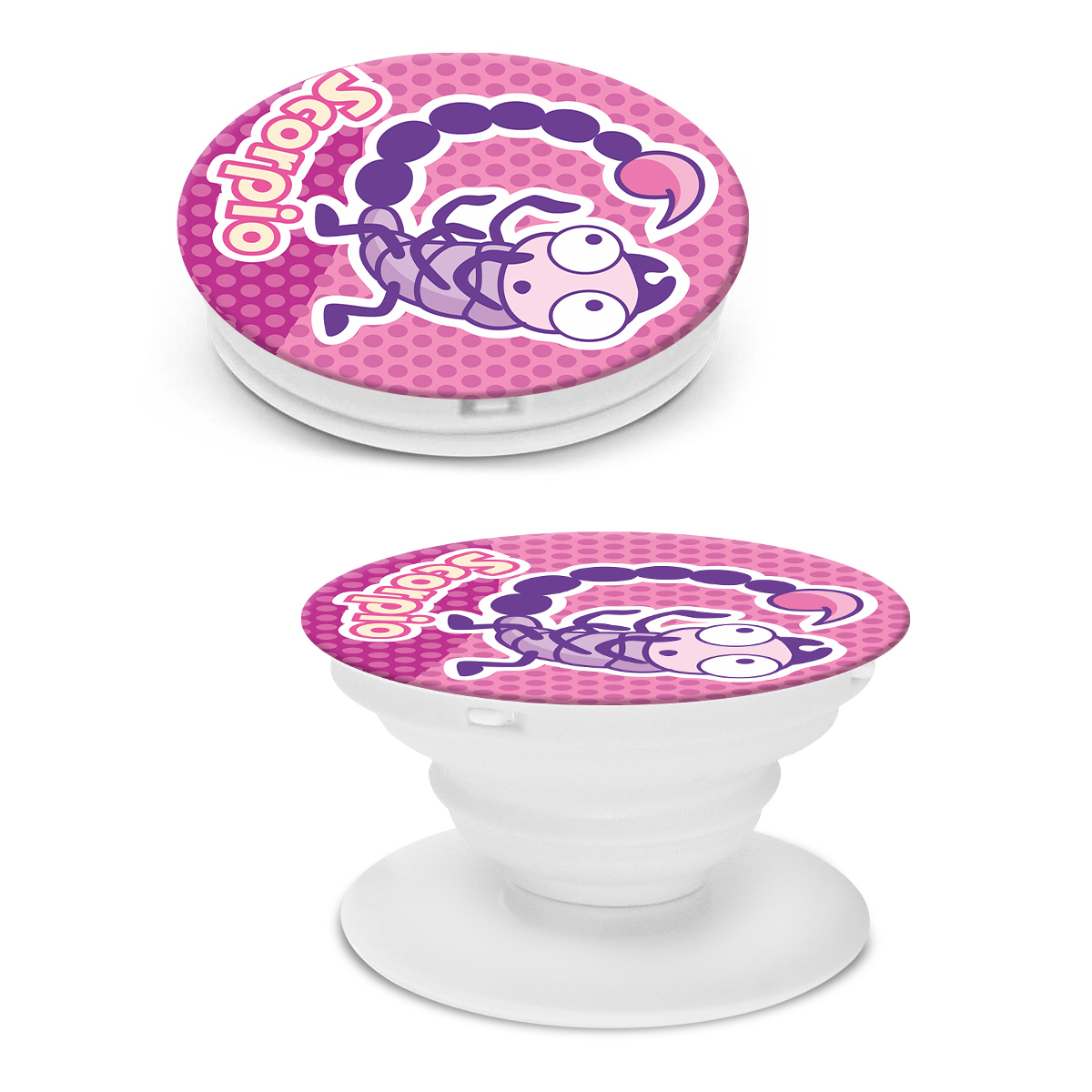 Держатель для телефона Krutoff Попсокет Знак Зодиака мультяшный Скорпион - фото 4