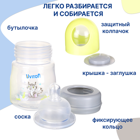 Бутылочка Uviton Anti-Colic 125 мл 1 шт. в ассортименте