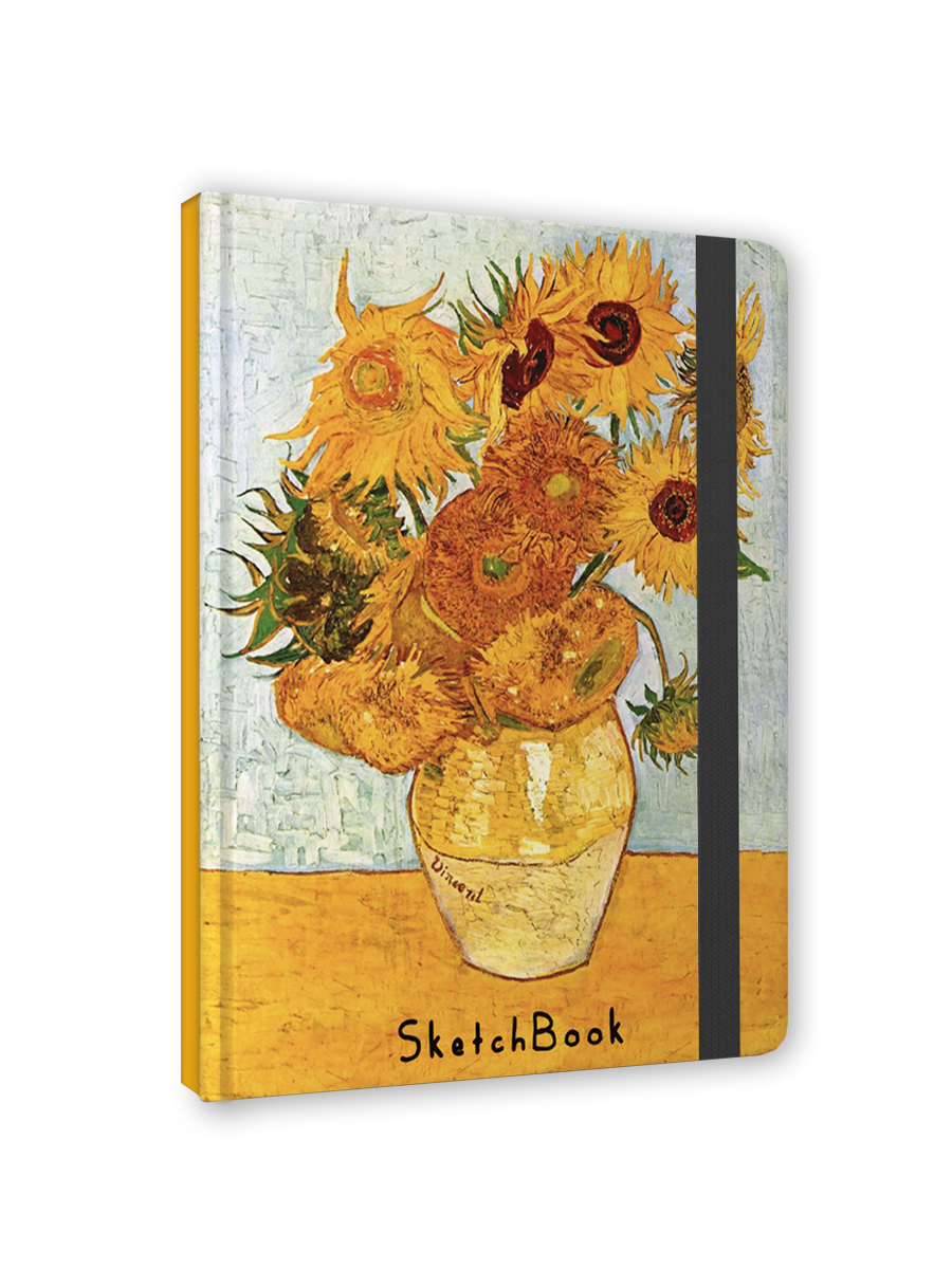 Блокнот Проф-Пресс Скетчбук А5. Ван Гог. Подсолнухи - фото 6