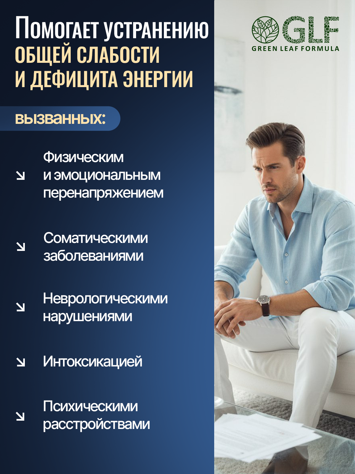 Витамины для мужчин Green Leaf Formula L-цитруллин аминокислота янтарная кислота витамины группы В - фото 3