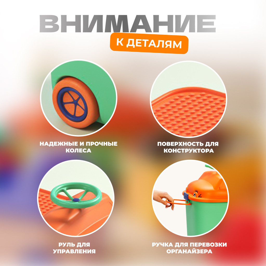 Ящик для хранения игрушек Solmax контейнер на колесиках 54х41.5х38 см зеленый - фото 5