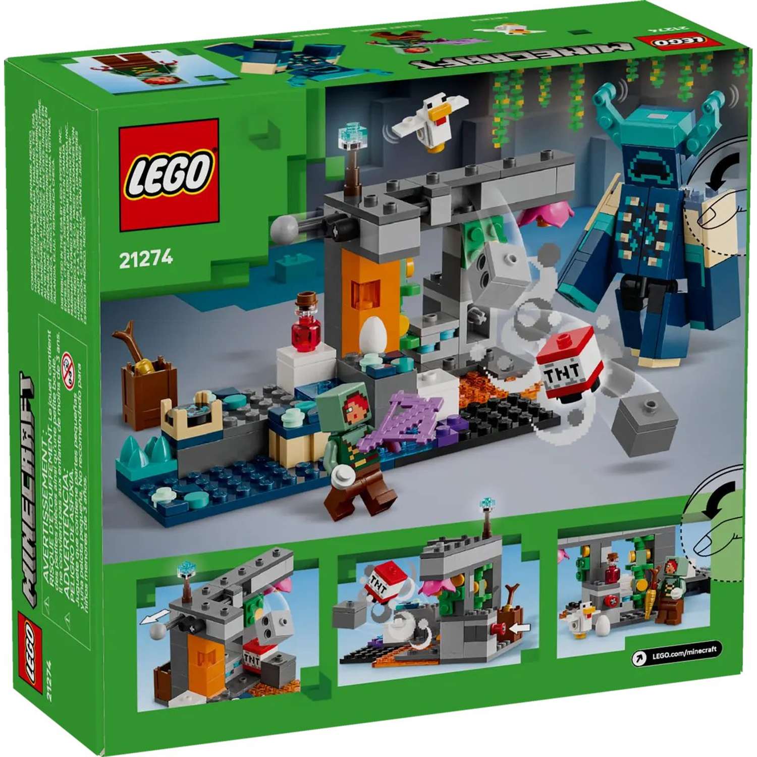 Конструктор LEGO Minecraft Столкновение с Варденом 238 дет. - фото 8