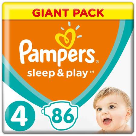 Подгузники Pampers Sleep and Play 4 (9-14 кг) 86 шт.