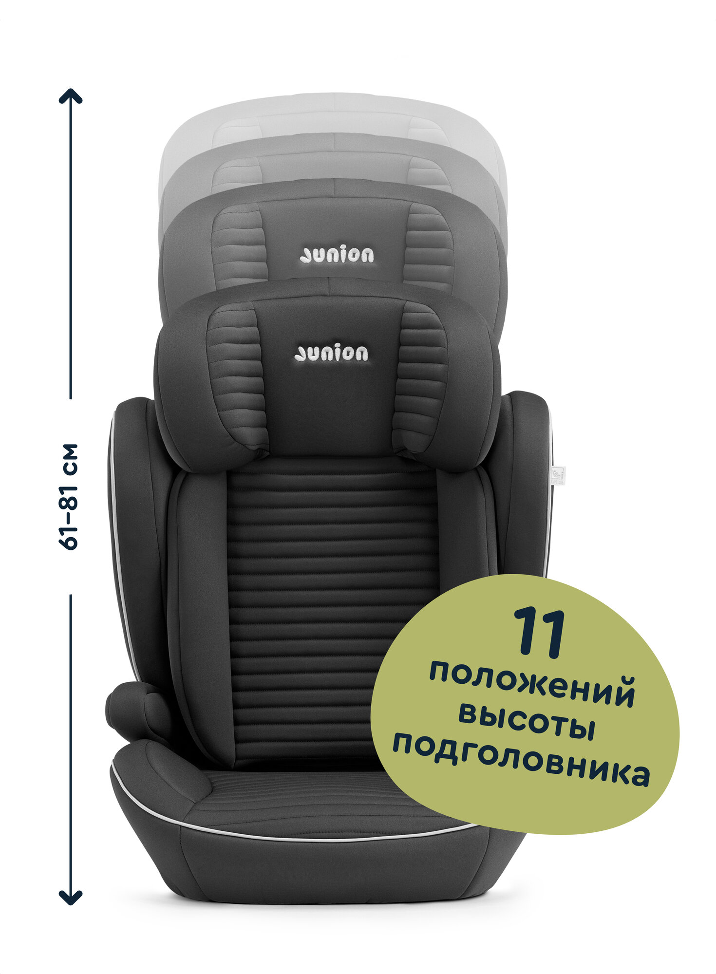 Автокресло Junion Theo Isofix 2/3 (15-36 кг) черный - фото 6