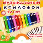 Игрушка музыкальная Бестселлер Деревянная развивающая игрушка ксилофон