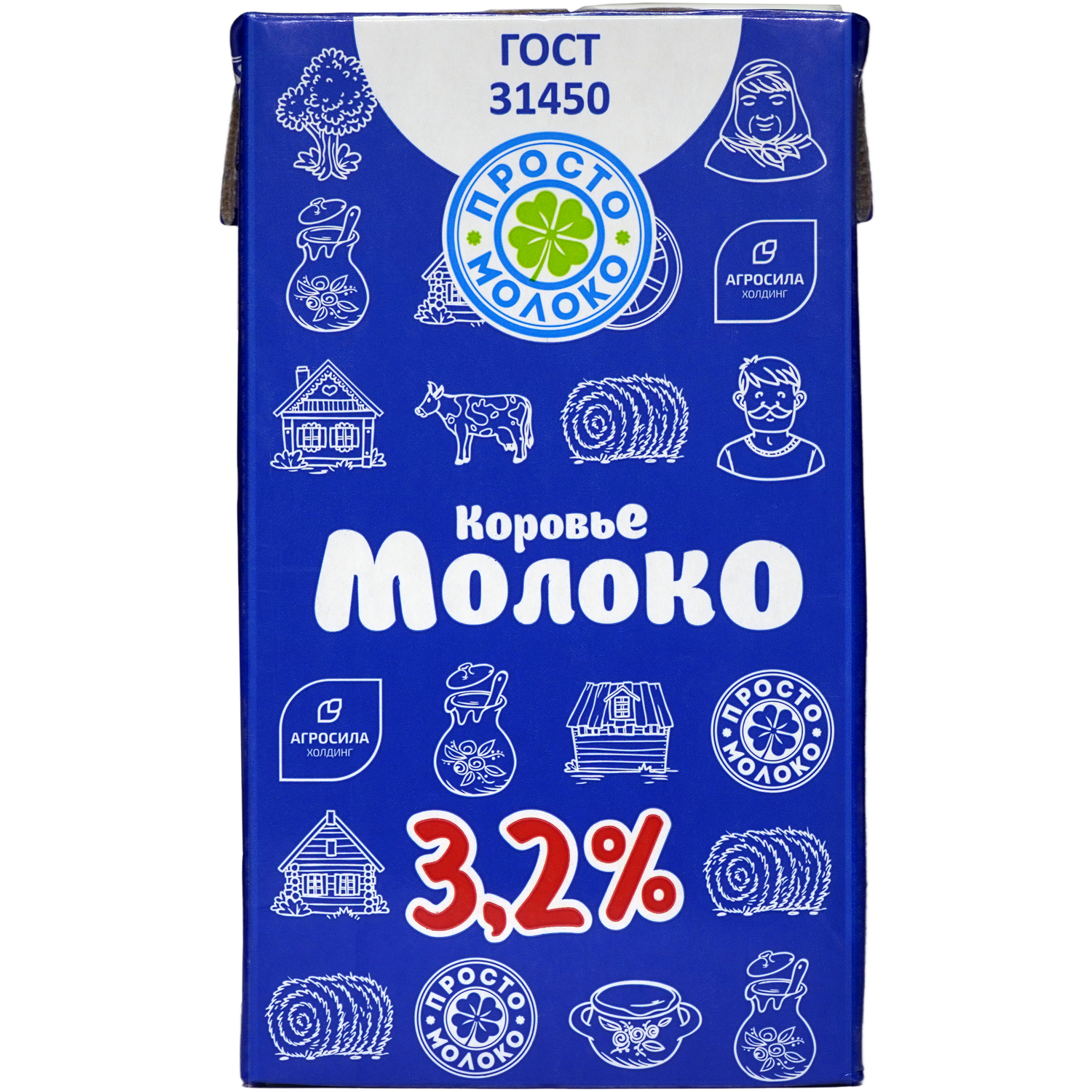 Молоко питьевое Просто молоко 3.2% 1л - фото 1