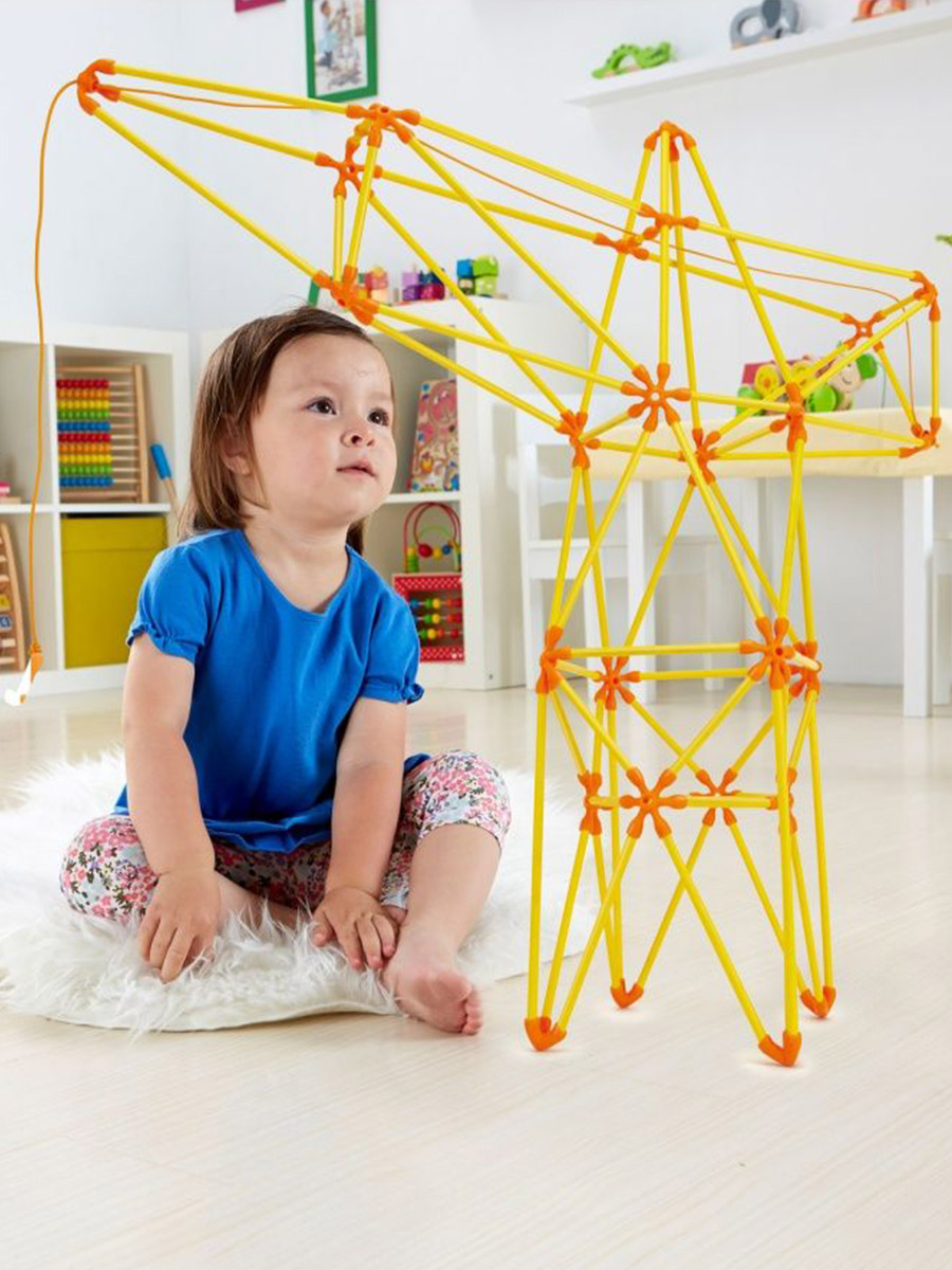 Конструктор Hape Строительный кран деревянный - фото 1