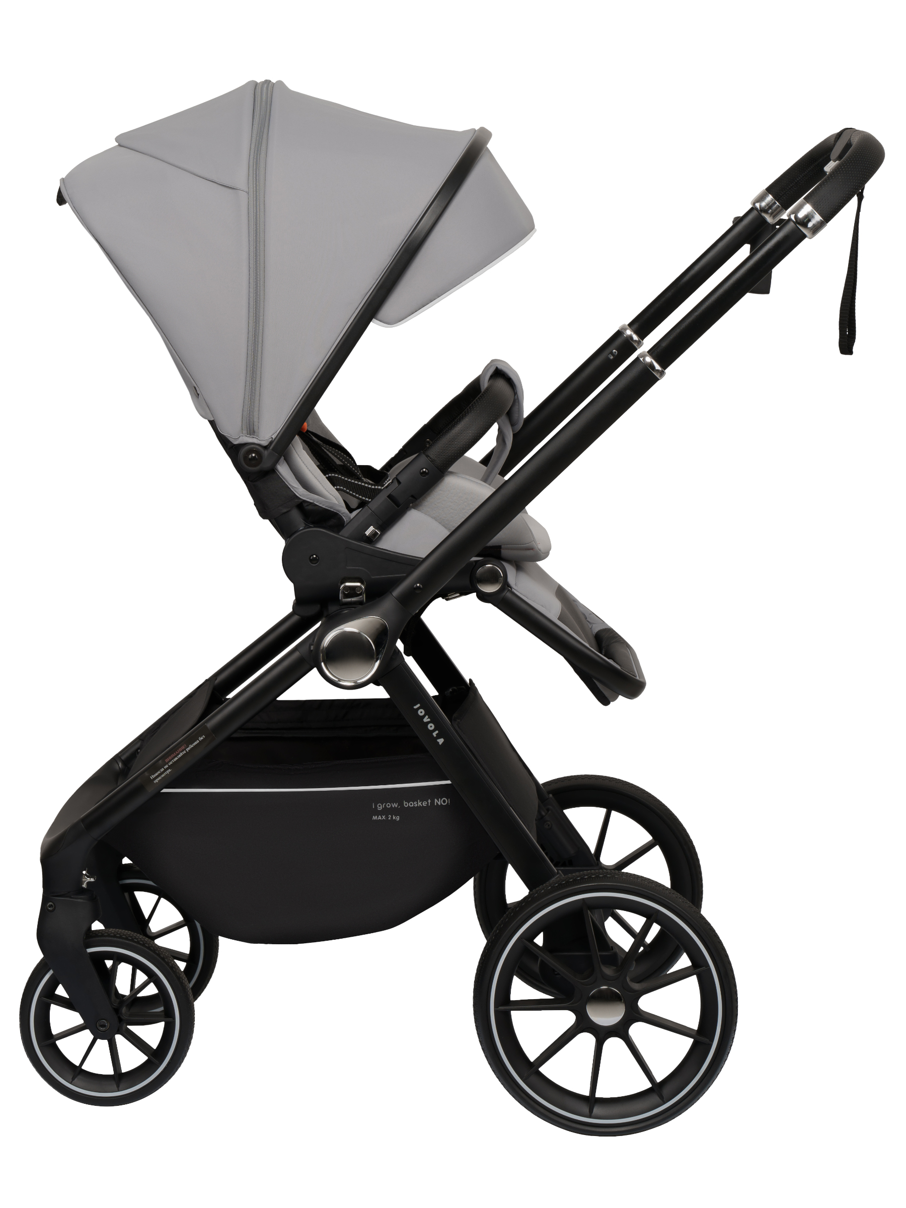 Коляска прогулочная JOVOLA Pepper всесезонная серебряный - фото 14