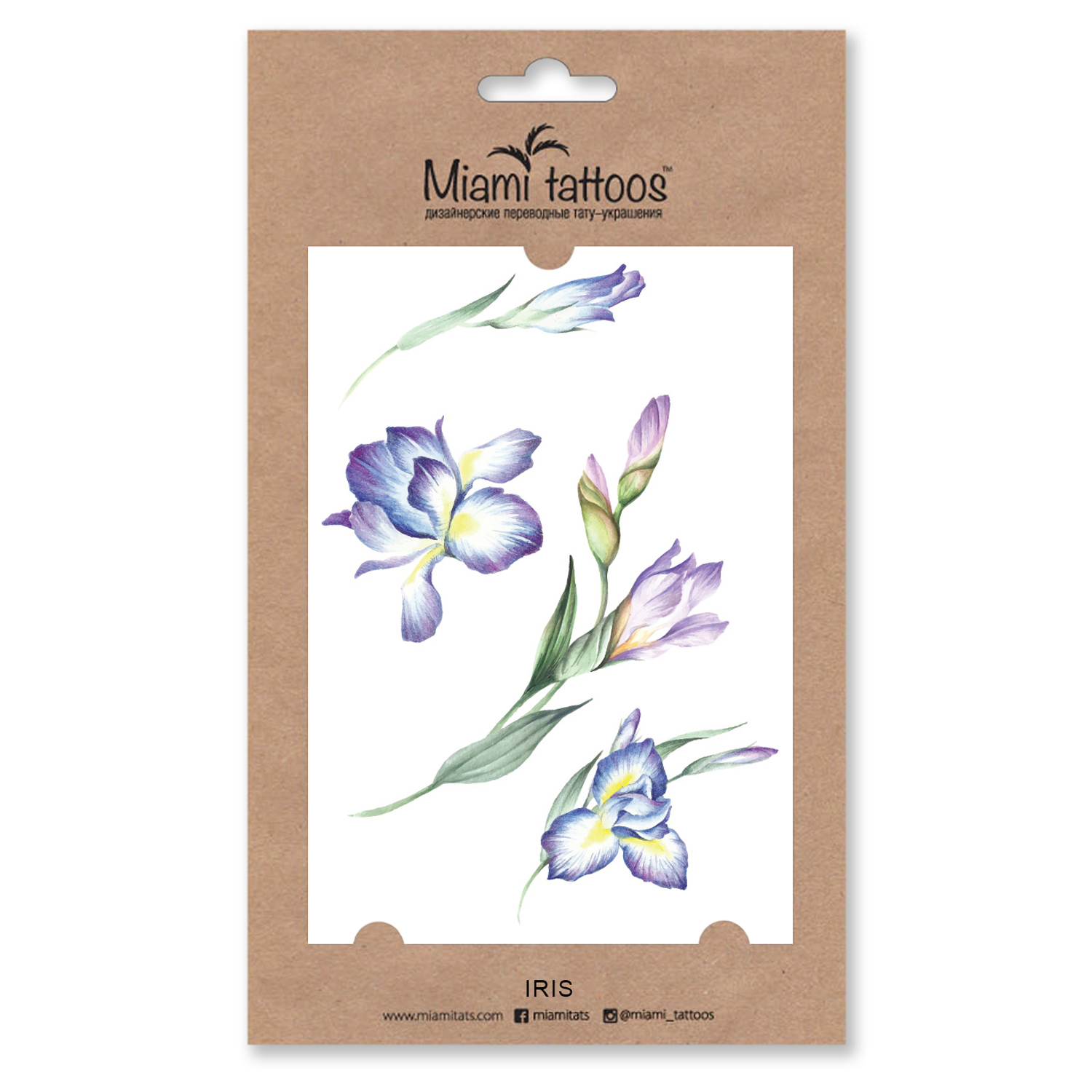 Переводные тату MIAMITATS middle. Iris - фото 1