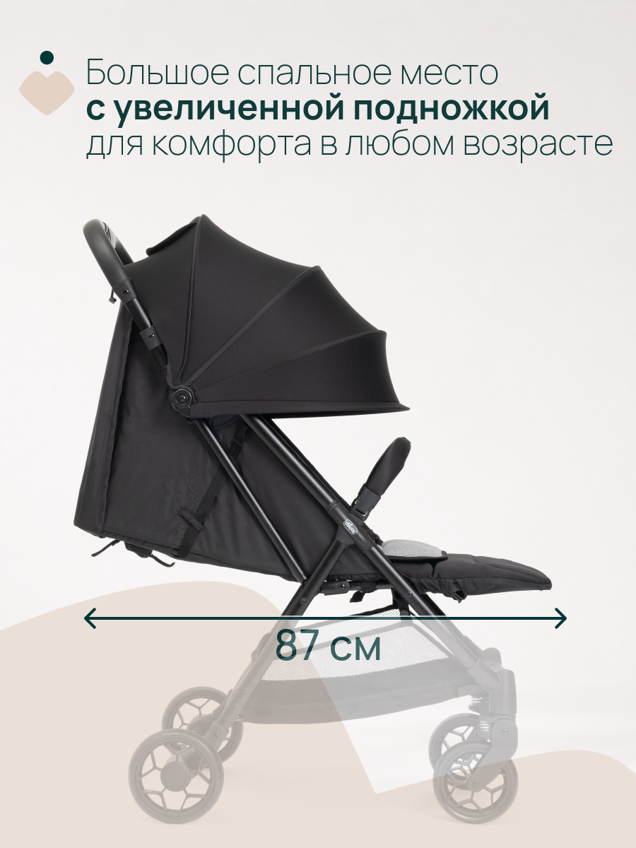 Коляска прогулочная Chicco Taormina Charcoal черный - фото 10