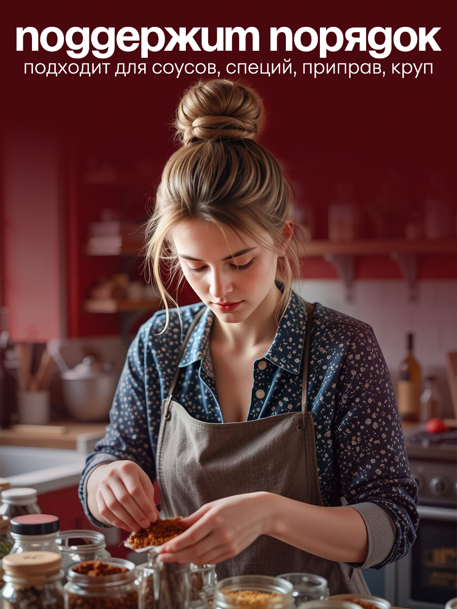 Подставка кухонная CINLANKIDS для специй стеллаж настольный металлический - фото 10
