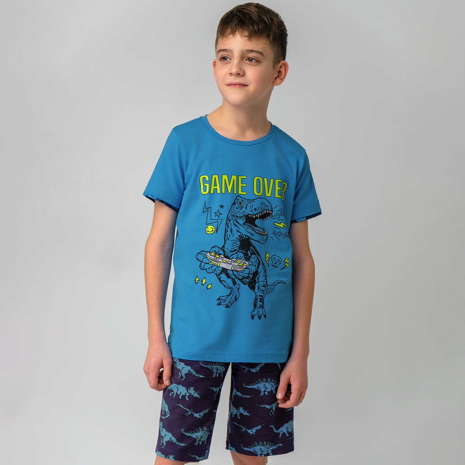 Пижама BONITO KIDS цвет голубой страна производства Узбекистан ⚡️ заказать за 663 ₽ в интернет-магазине Детский мир. Размеры в наличии . Бесплатная доставка. Читайте отзывы, характеристики, смотрите 10 фото SS6100голубой SS6100голубой - фото 8