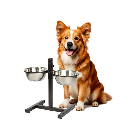 Подставка с 2 мисками INFILD по 0.6 литра