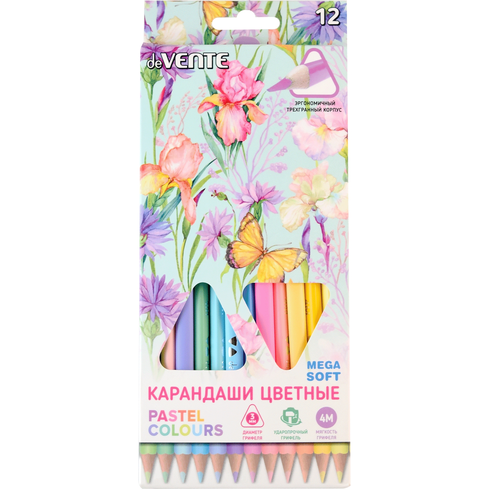 Карандаши цветные deVENTE 12 шт. - фото 1