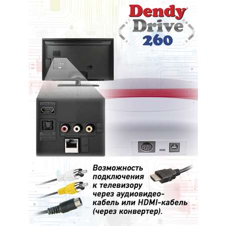 Игровая приставка Dendy Drive 260 + конвертер