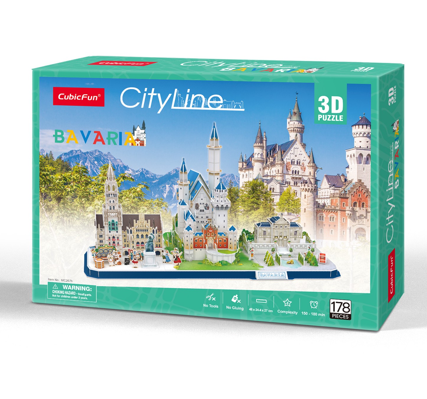 Пазл 3D CubicFun Бавария CityLine 178 деталей - фото 7
