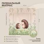 Матрас на пеленальный столик sfer.tex 65х65 см Ежики
