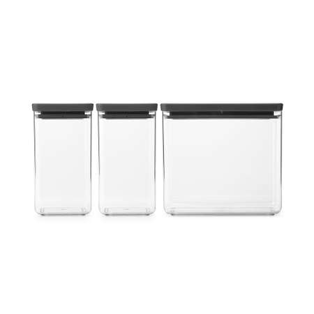 Набор модульных контейнеров Brabantia Tasty+ 3шт темно-серый 230707