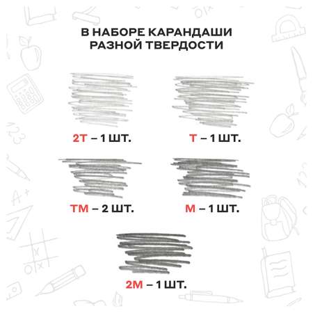 Карандаши чернографитные Красин 6 шт.