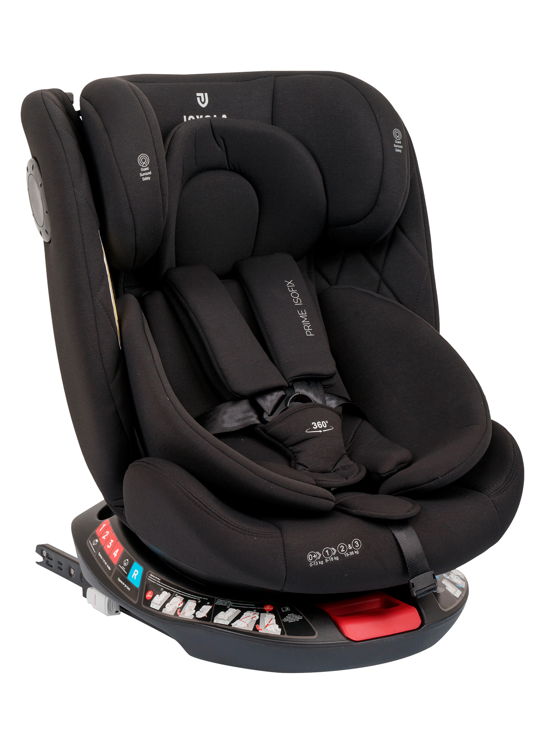 Автокресло JOVOLA Prime Isofix черный Isofix 0+/1/2/3 (0-36 кг) черный - фото 12