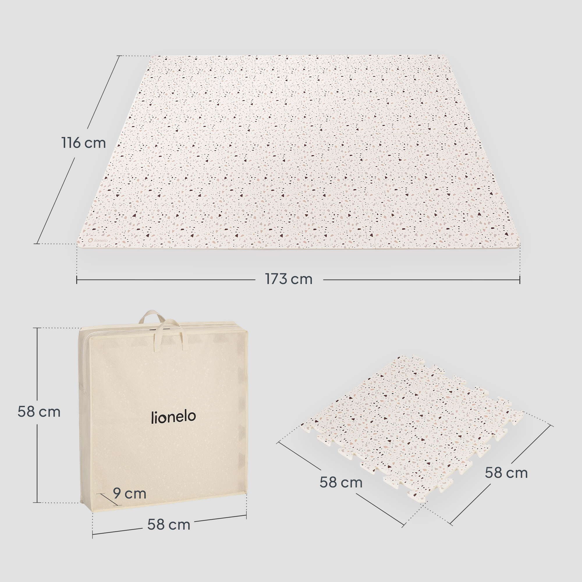 Коврик-пазл Lionelo Yoka 118 x 173 см 6 шт. - фото 11