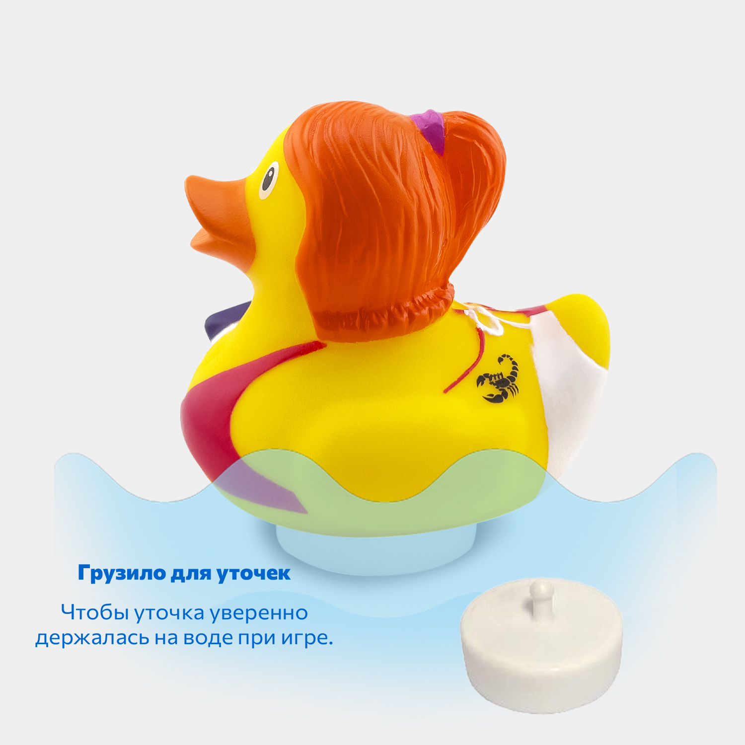 Игрушка Funny ducks Серфингистка уточка для ванны - фото 5