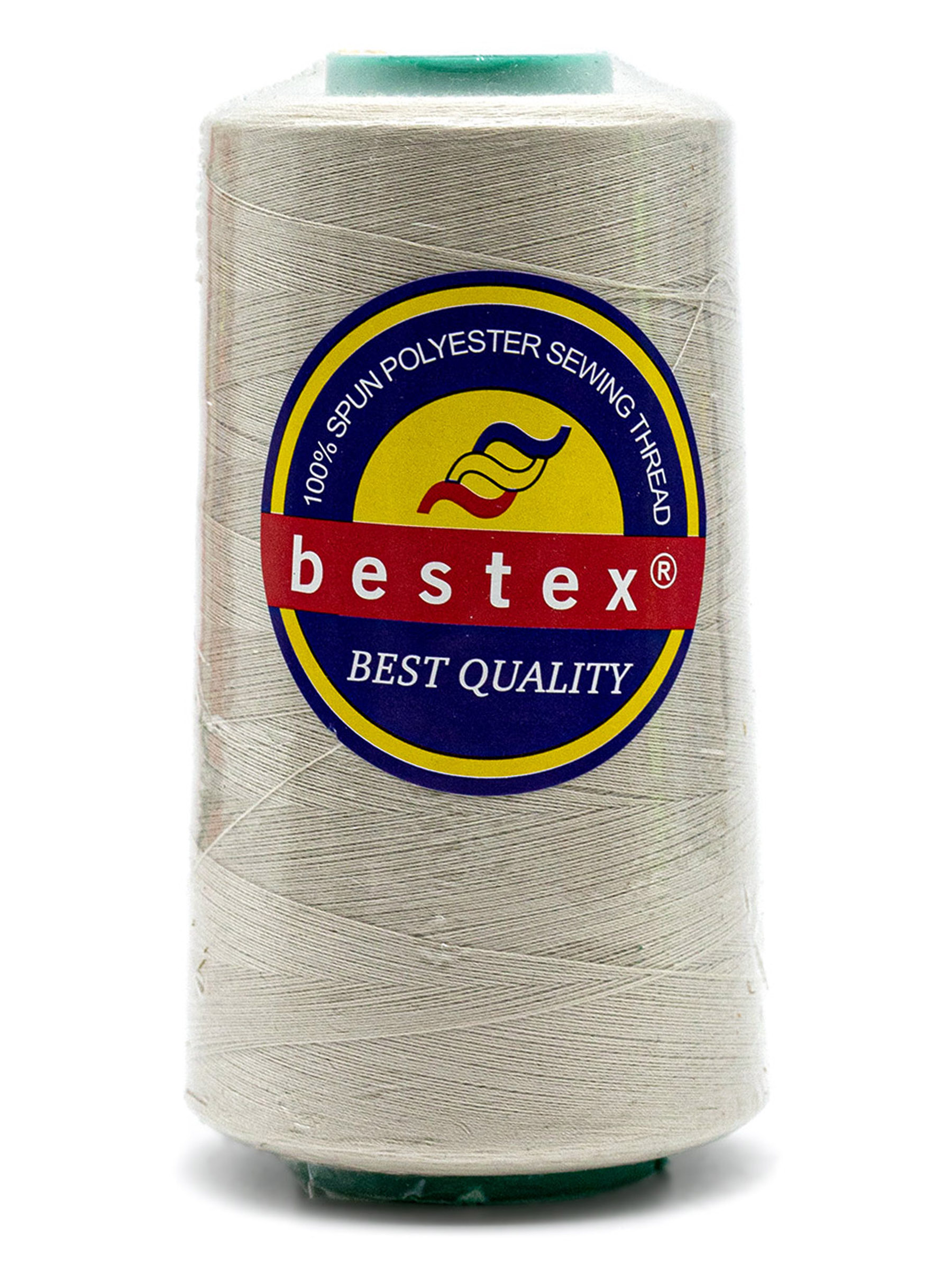 Нитки Bestex 50/2 5000 ярд 1 шт 205 бело-серый - фото 5