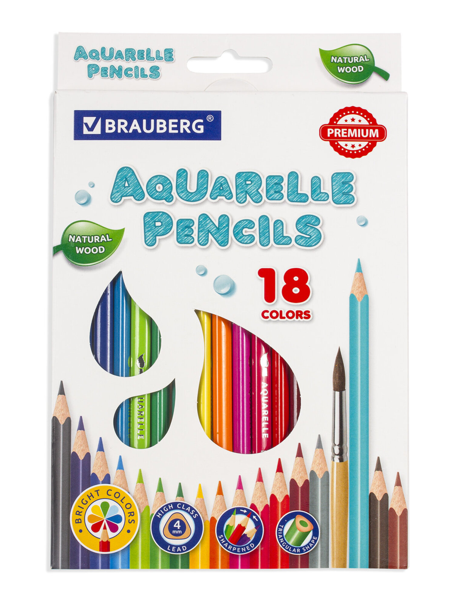 Карандаши акварельные Brauberg 18 шт. - фото 10