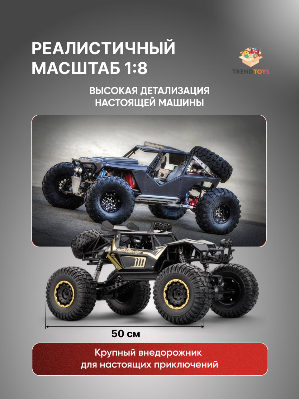 Внедорожник РУ TrendToys на пульте управления 1:8 - фото 4
