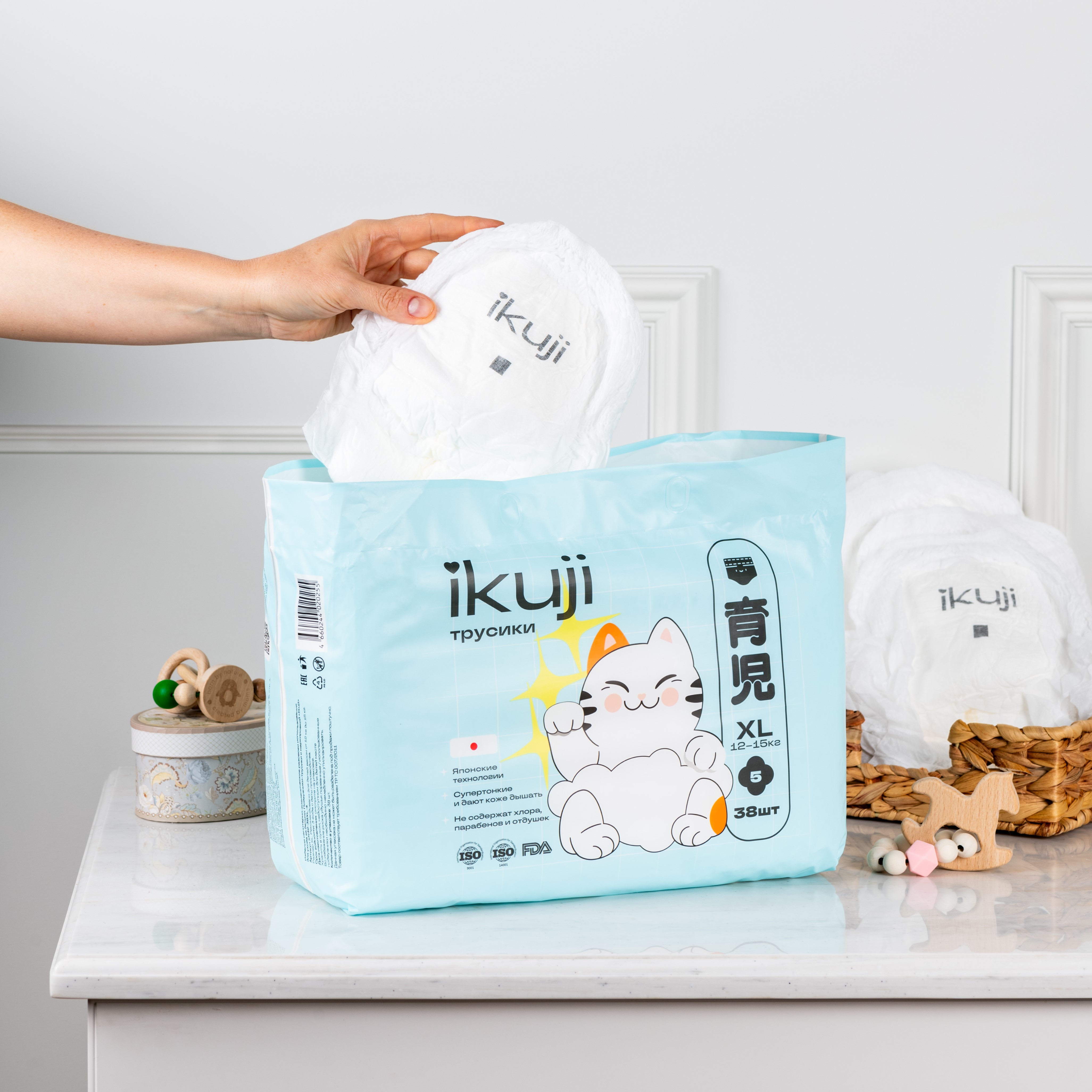 Трусики Ikuji XL (12-15 кг) 38 шт. - фото 1