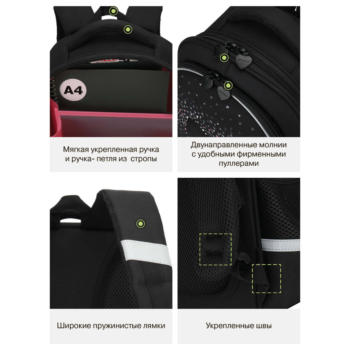 Ранец Grizzly Звездочки - фото 12