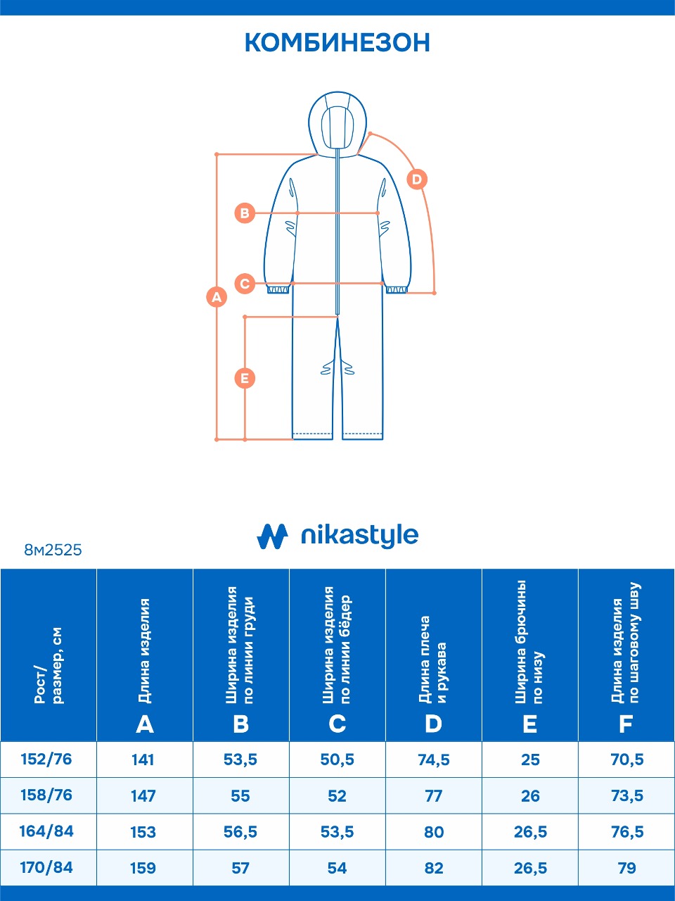Комбинезон NIKASTYLE 8з2525 электрик/черный - фото 18