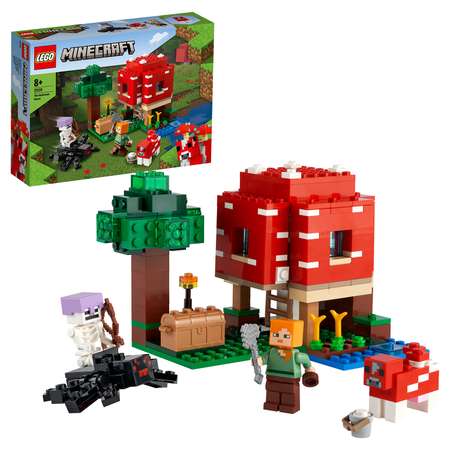 Конструктор LEGO Minecraft Грибной дом блочный