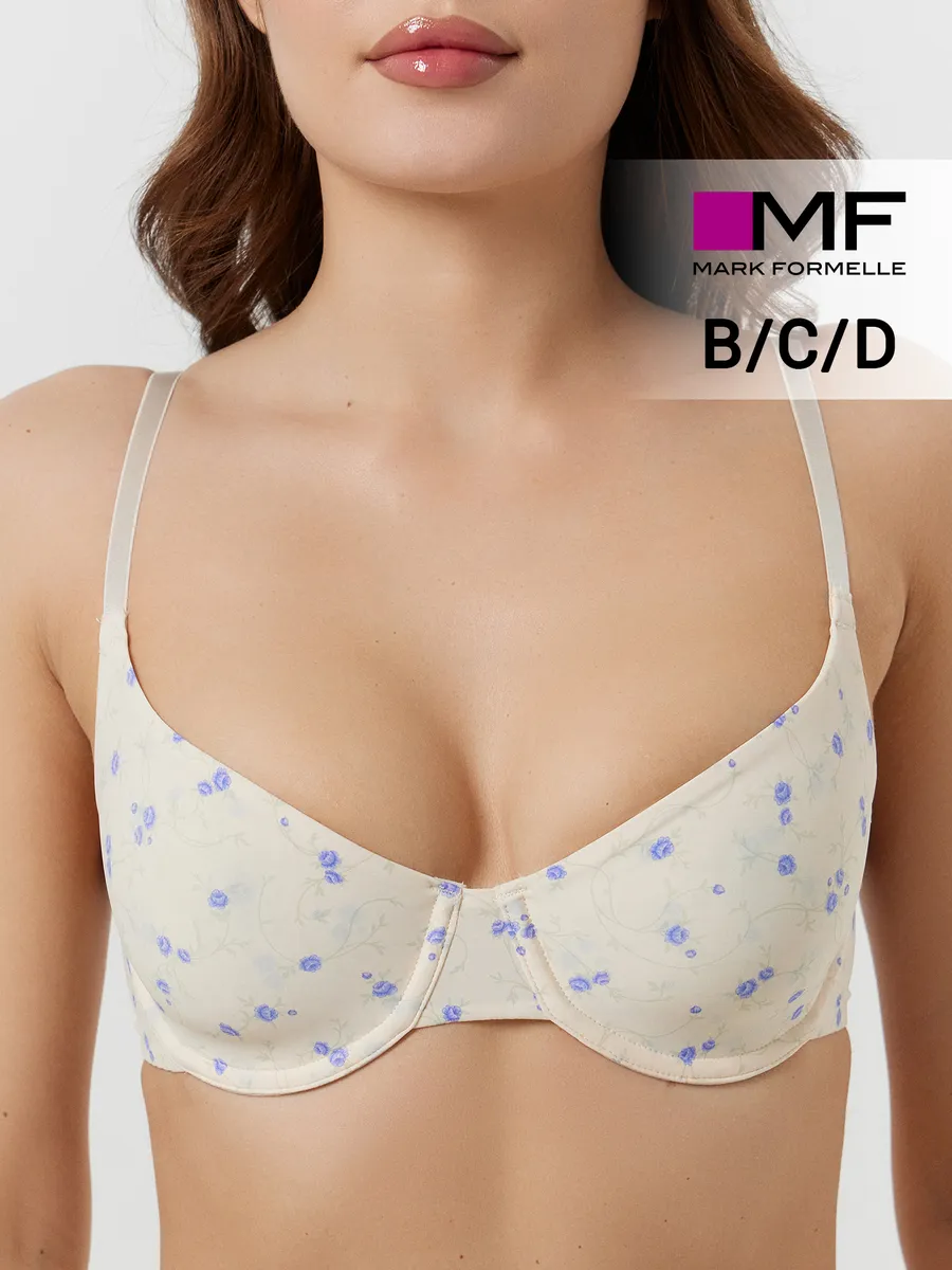 Бюстгальтер Mark Formelle (Марк Формэль) 512566/цветочки на молочном - фото 2