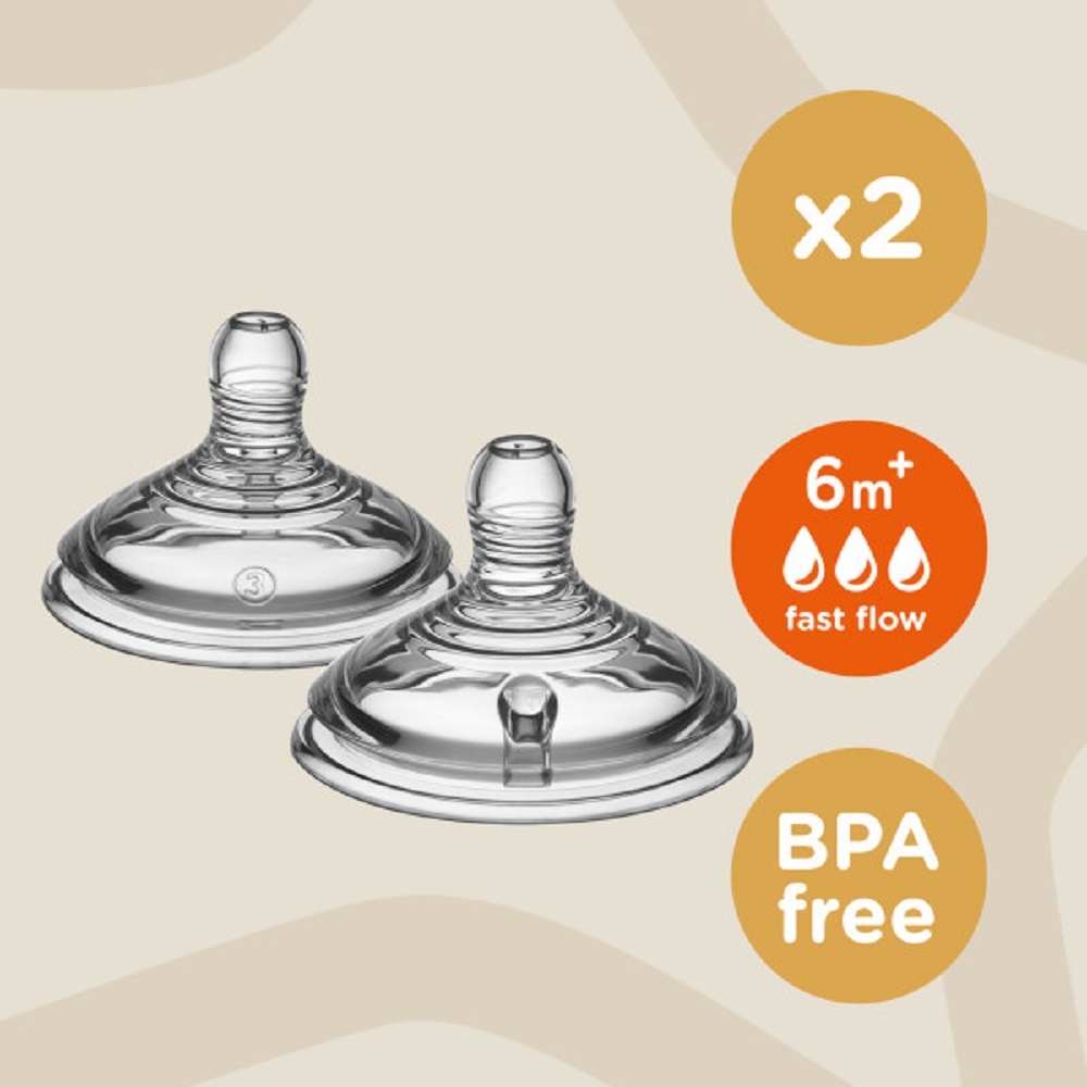 Соска Tommee tippee силикон (быстрый поток) 2 шт. - фото 2