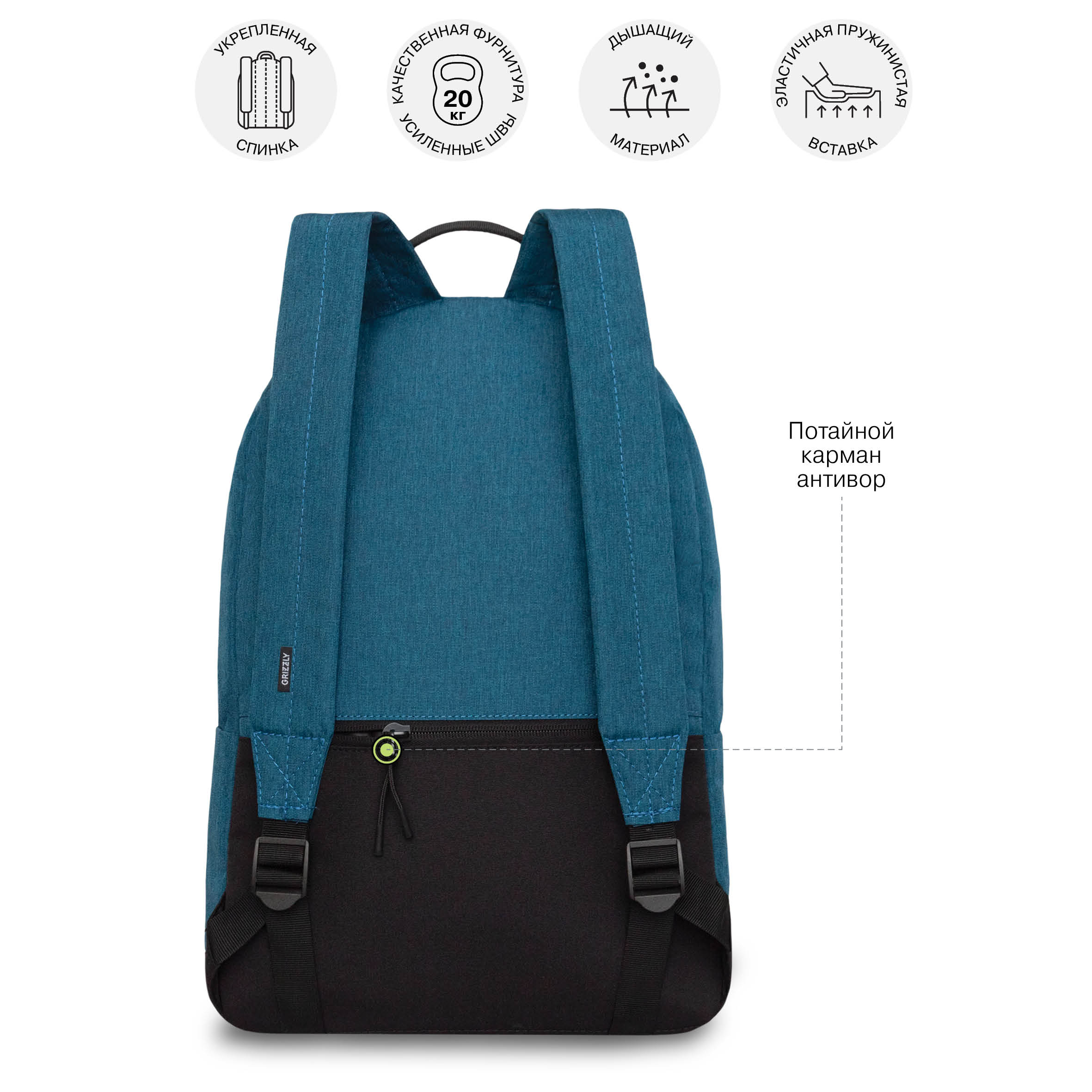 Рюкзак Grizzly для мальчика - фото 9