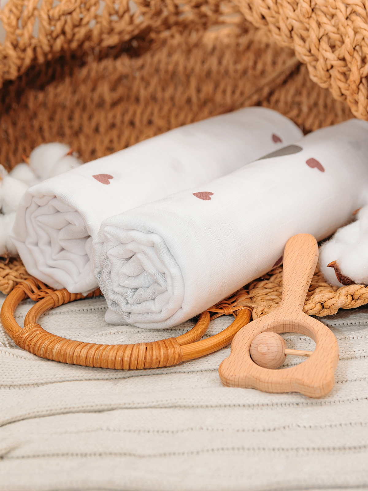 Пелёнка inlovery муслин 130x90 см 2 шт. - фото 14