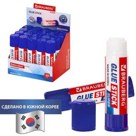Клей-карандаш Brauberg 15 г 20 шт.