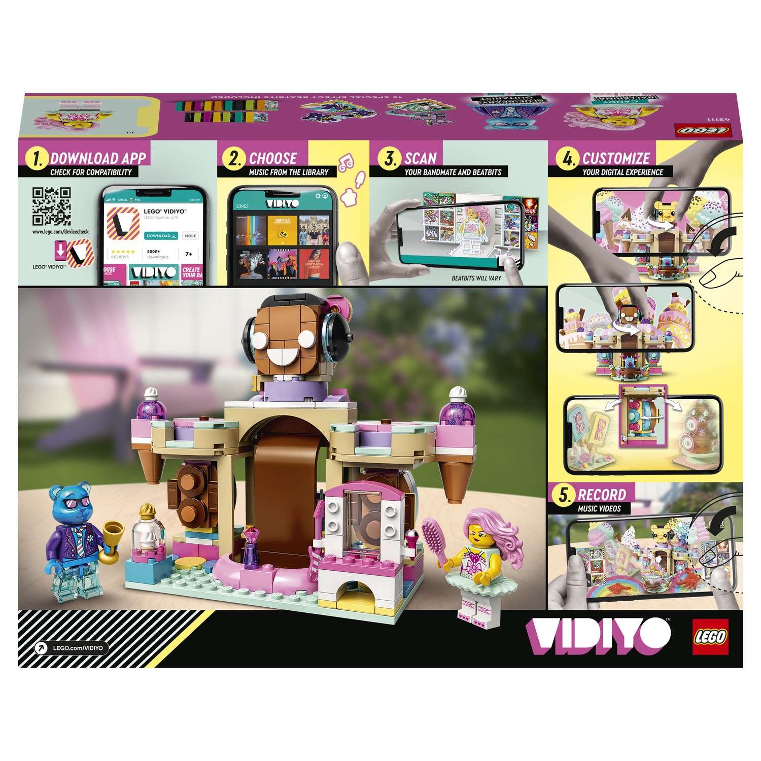 Конструктор LEGO VIDIYO Candy Castle Stage блочный - фото 3