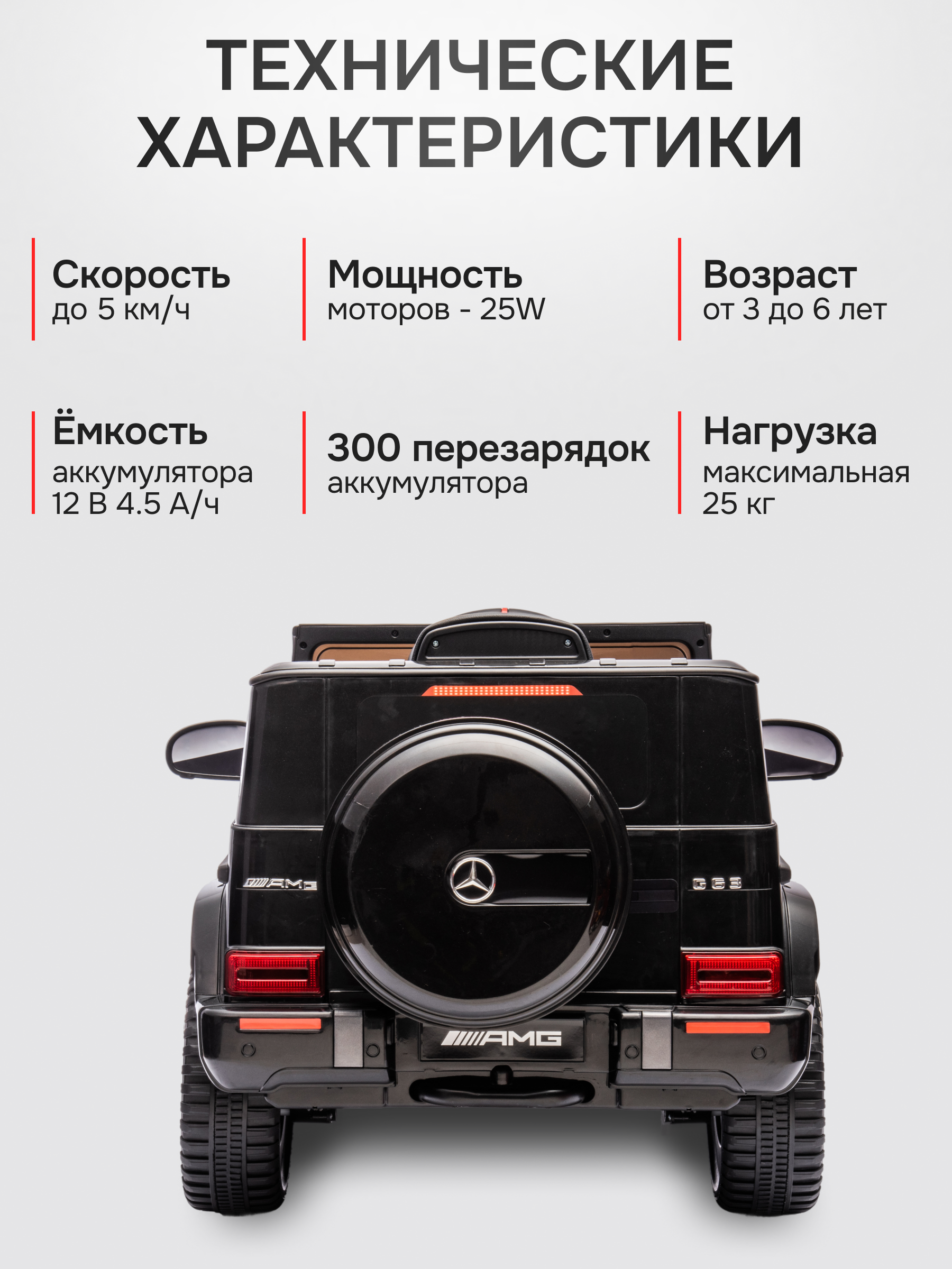 Электромобиль Pepkinder Mercedes G63 Amg M-1 С пультом ДУ - фото 4